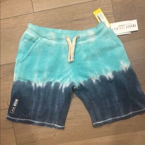 Vintage Havana Boys Sheldon Burn Out Tie-Dye Shorts- Turquoise